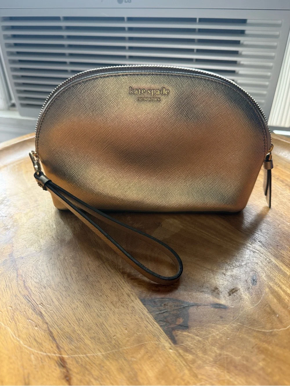 Kate Spade Metallic Gold Dome Wristlet